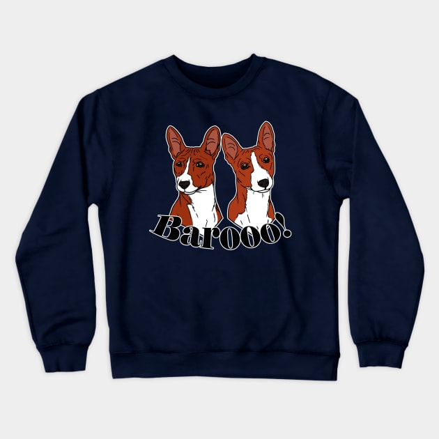 Baroo Basenji Red Crewneck Sweatshirt by Geekybat